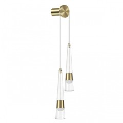 5043/24WL L-VISION ODL24 301 глянц.золото/прозрачный/металл/стекло Бра LED 24W 3000K 2536Лм LUMP