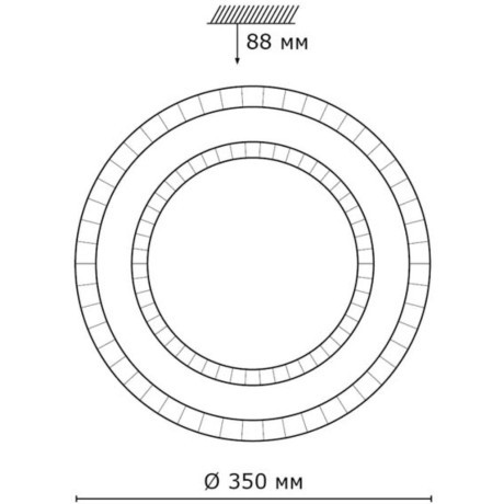 Светодиодный настенно-потолочный светильник с пультом Floors 2041/DL