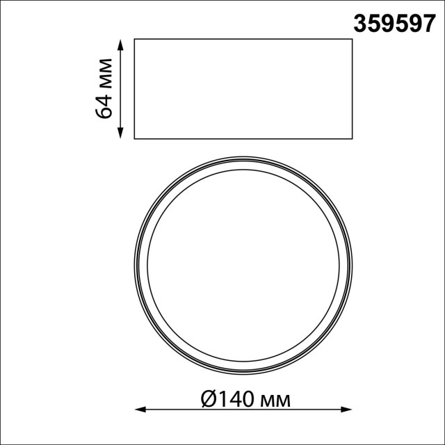 Светильник накладной светодиодный с переключ. цв. температуры IP20 LED 18W 220-240V 3000К\4000К\6000К ORBIS 359597