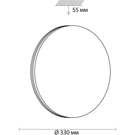 3016/CLN Белый круглый накладной светильник диаметром 33см LED 36Вт 3784Лм 4000K CRI80 IP43 Sonex SMALLI