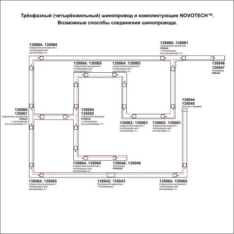3м белый трехфазный шинопровод Novotech 135239