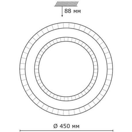 Светодиодный настенно-потолочный светильник с пультом Floors 2041/EL