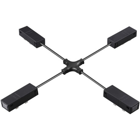 135315 Черный гибкий токопроводящий соединитель "X" для шинопроводов Novotech VECTOR