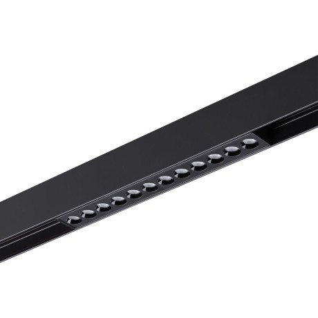 359930 Черный трековый линейный светильник 22см с перекл. цв. темп. 3000;4000;6000К (токопроводящий) 220В 10Вт 24° 650Лм CRI90 Novotech VECTOR