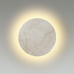 6625/8WL HIGHTECH ODL24 бежевый/металл/травертин Настенный светильник IP20 LED 12W 3000K 220V TRAVERTINO