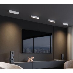 Novotech EOS 359761 Черный накладной поворотный светодиодный светильник книжка шириной 30см, глазковые светодиоды, CCT перекл. цветовой температуры на драйвере, LED 18Вт 872Лм CRI90 26° 2700;3200;4000К IP20 220В, коэф. пультсации < 1%