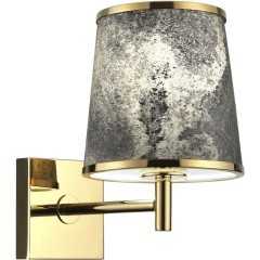 5064/1W MODERN ODL24 405 античн.бронза/серо-беж./металл/натур.камен."шпон" Бра E27 LED 1*10W BERGI