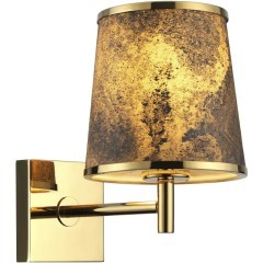 5064/1W MODERN ODL24 405 античн.бронза/серо-беж./металл/натур.камен."шпон" Бра E27 LED 1*10W BERGI