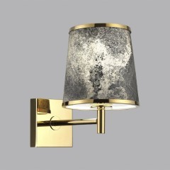 5064/1W MODERN ODL24 405 античн.бронза/серо-беж./металл/натур.камен."шпон" Бра E27 LED 1*10W BERGI