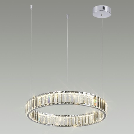 Люстра подвесная кольцевая хрустальная Odeon Light LED 30W 4000K 3570Лм VEKIA 4930/30L