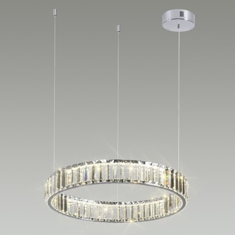 Люстра подвесная кольцевая хрустальная Odeon Light LED 30W 4000K 3570Лм VEKIA 4930/30L