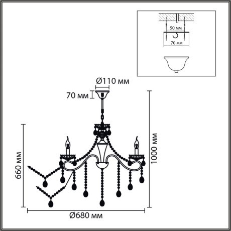8346/7 Люстра потолочная Lumion CLASSI E14 280W 220V LUINA