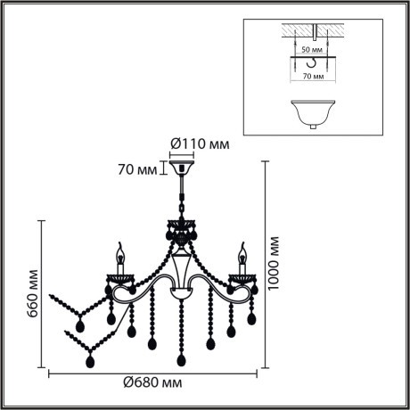 8346/7 Люстра потолочная Lumion CLASSI E14 280W 220V LUINA