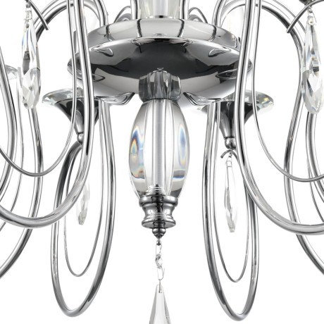 8032/8 CLASSI LN24 хром, металл/хрусталь Люстра подвесная Е14 8*40W 220V LAOKA