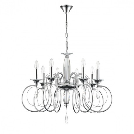 8032/8 CLASSI LN24 хром, металл/хрусталь Люстра подвесная Е14 8*40W 220V LAOKA