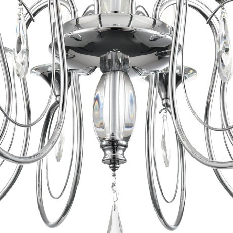 8032/8 CLASSI LN24 хром, металл/хрусталь Люстра подвесная Е14 8*40W 220V LAOKA