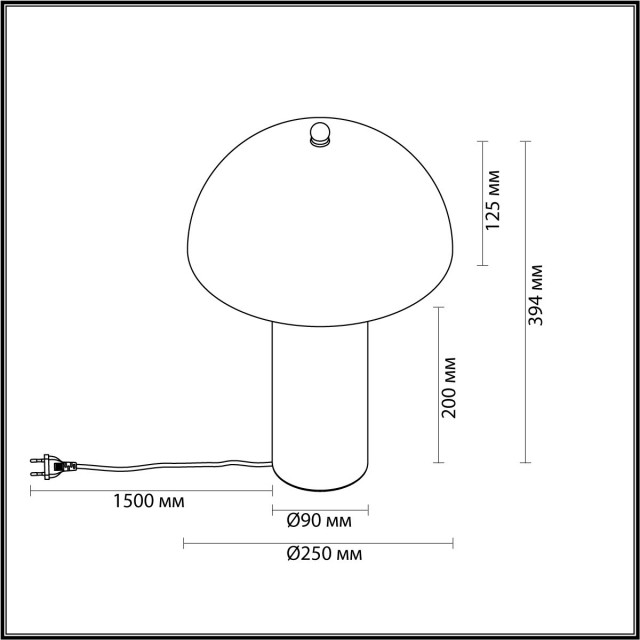 Настольный светильник с выкл. E14 Odeon Light RUFINA 7088/2T