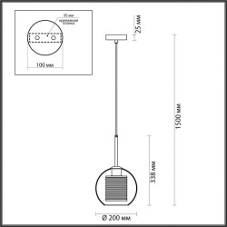 Подвесной светильник Odeon Light 4939/1 CLOCKY под лампу 1xE27 1*40W