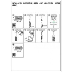 Уличный подвесной светильник Odeon Light 4834/1 DUNES IP44 под лампу 1xE27 1*60W