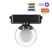 359474 Трековый ременный светодиодный SMART светильник c доп. механическим перекл. цветности Novotech EASY CRI90+ 3000-6000К 170Лм 80° 6W TUYA, Алиса, Wi-Fi