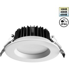 Светильник встраиваемый с переключателем цветовой температуры IP44 LED 10W 3000К\4000К\6000К Novotech DRUM 359413