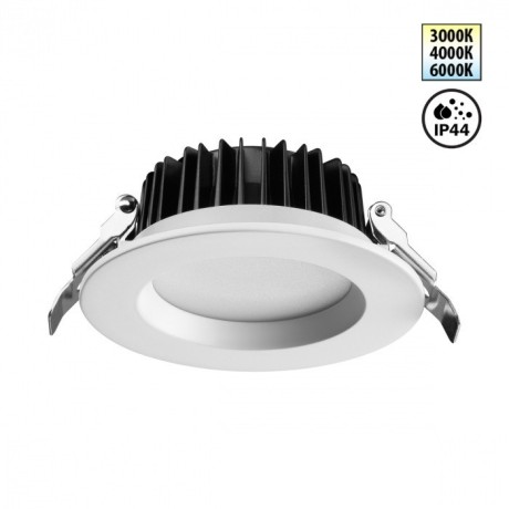 Светильник встраиваемый с переключателем цветовой температуры IP44 LED 10W 3000К\4000К\6000К Novotech DRUM 359413