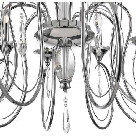 8032/10 CLASSI LN24 хром, металл/хрусталь Люстра подвесная Е14 10*40W 220V LAOKA