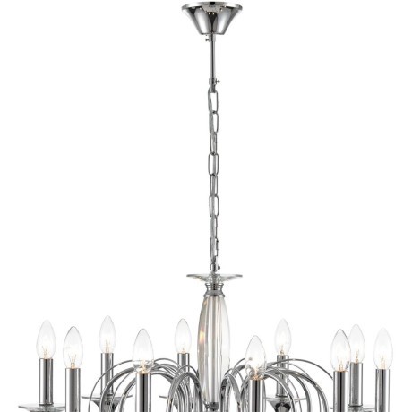 8032/10 CLASSI LN24 хром, металл/хрусталь Люстра подвесная Е14 10*40W 220V LAOKA