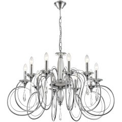 8032/10 CLASSI LN24 хром, металл/хрусталь Люстра подвесная Е14 10*40W 220V LAOKA