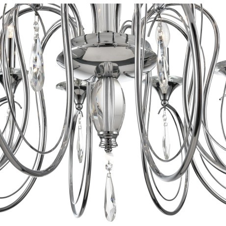 8032/10 CLASSI LN24 хром, металл/хрусталь Люстра подвесная Е14 10*40W 220V LAOKA