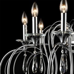 8032/10 CLASSI LN24 хром, металл/хрусталь Люстра подвесная Е14 10*40W 220V LAOKA