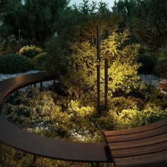 Уличный светильник поворотный на 350° IP65 LED 6W 3000K Odeon Light BAMBOO 7021/6FL