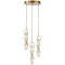 Odeon Light Parma 6672/30L Каскадный подвесной LED-светильник в стиле модерн, 30Вт, 2100Лм, CCT переключение цвет. температуры 3000/3500/4000К, CRI90, 220В, бронзовый металл и натуральный алебастр, высота 1886 мм, общий диаметр 300 мм, IP20