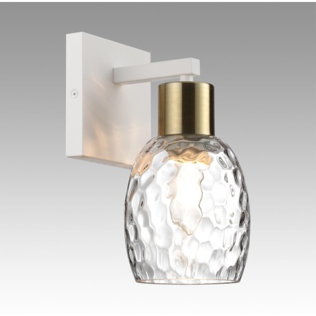 6583/1W MODERNI LN24 белый, золотой/прозрачный/металл/стекло Бра E27 1*40W 220V ICE