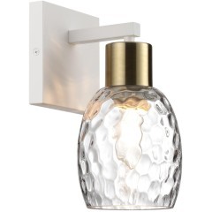 6583/1W MODERNI LN24 белый, золотой/прозрачный/металл/стекло Бра E27 1*40W 220V ICE