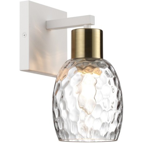 6583/1W MODERNI LN24 белый, золотой/прозрачный/металл/стекло Бра E27 1*40W 220V ICE