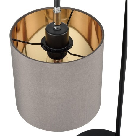 8037/1T MODERNI LN24 черный/серый/золотой, металл/текстиль Настольная лампа Е27 60W 220V ELSA
