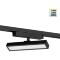 Novotech STRATUS 359771 Черный однофазный двужильный трековый светодиодный светильник, линейный 20см, поворотный, CCT перекл. цветовой температуры, LED 12Вт 797Лм 2700;3200;4000К CRI90 105° IP20 220В, коэф. пульсации < 1%