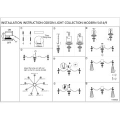 Люстра E14 9*40W TERRA 5414/9