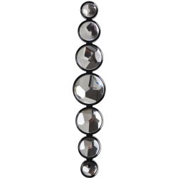 Odeon Light SPILLA 7174/15WL Настенный LED-светильник в стиле модерн, 15Вт, 1150Лм, CCT переключение цвет. температуры 3000/3500/4000К, CRI90, 220В, IP20, черный полированный металл и хрусталь, высота 688 мм, ширина 130 мм, глубина 92 мм