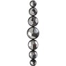 Odeon Light SPILLA 7174/15WL Настенный LED-светильник в стиле модерн, 15Вт, 1150Лм, CCT переключение цвет. температуры 3000/3500/4000К, CRI90, 220В, IP20, черный полированный металл и хрусталь, высота 688 мм, ширина 130 мм, глубина 92 мм