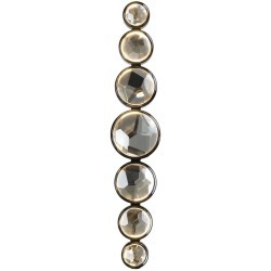 Odeon Light SPILLA 7174/15WL Настенный LED-светильник в стиле модерн, 15Вт, 1150Лм, CCT переключение цвет. температуры 3000/3500/4000К, CRI90, 220В, IP20, черный полированный металл и хрусталь, высота 688 мм, ширина 130 мм, глубина 92 мм