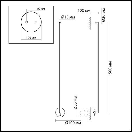 Настенный встраиваемый светильник LED 3000K Odeon Light TEO 7022/18WL