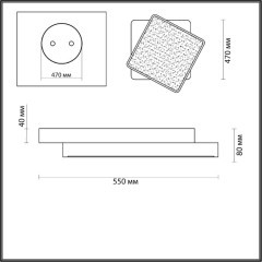 Потолочный светильник светодиодный с пультом Agatha 4511/72CL