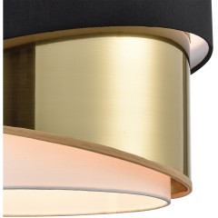 8041/3 MODERNI LN24 никель/черный/золото/белый, металл/текстиль Подвесной светильник Е27 3*60W 220V INDIRA