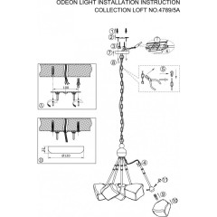 Бра Odeon Light 4789/1W STONO под лампу 1xG9 1*40W