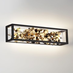 5065/17WL L-VISION ODL24 393 черный/золото/металл/металл Настенный светильник LED 1*17W 4000K BILD