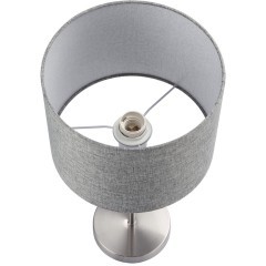 8251/1T MODERNI LN25 000  никель/серый, металл/текстиль Настольная лампа Е27 60W 220V NIKKI