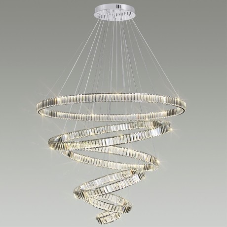 Люстра подвесная кольцевая хрустальная Odeon Light LED 260W 4000K 30600Лм VEKIA 4930/260L