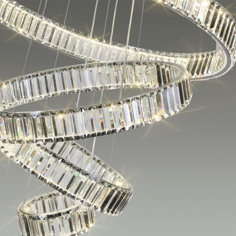 Люстра подвесная кольцевая хрустальная Odeon Light LED 260W 4000K 30600Лм VEKIA 4930/260L